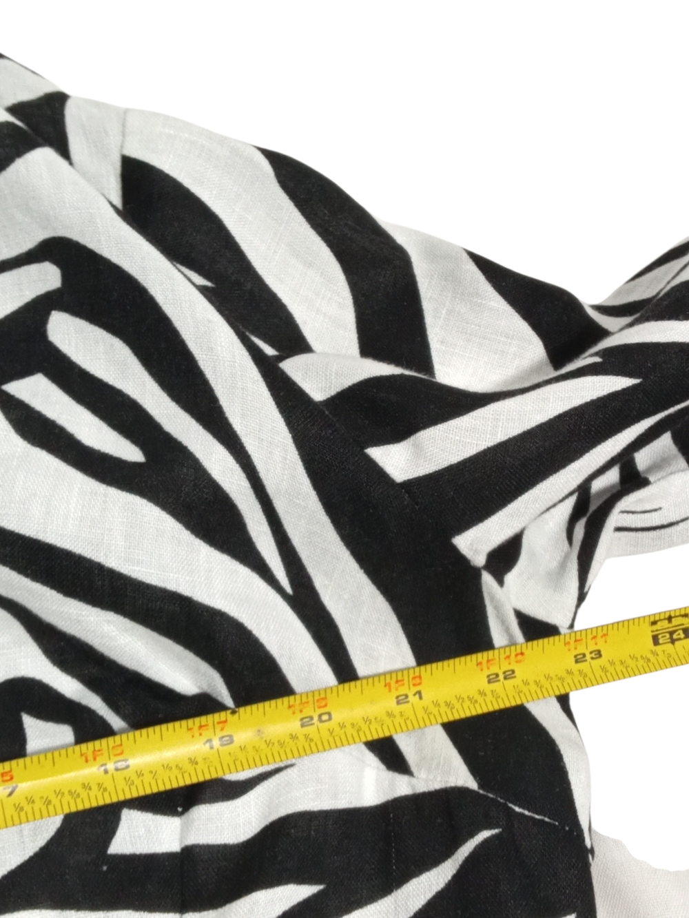 JM Collection Black-and-White Zebra Tunic with Turquoise Trim - Picture 4 of 8
